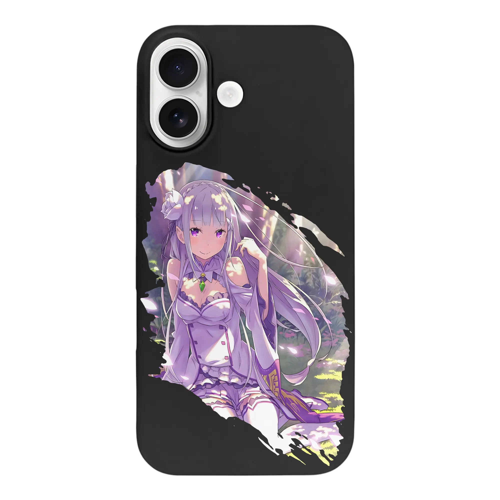 リゼロ グッズ エミリア - iPhone 17 シリーズ シリコンケース 薄型 耐衝撃 指紋防止 ソフトタッチカバー 精密フィット 傷防止 保護ケース iPhone 17/17 Air/17 Pro/17 Pro Max 対応